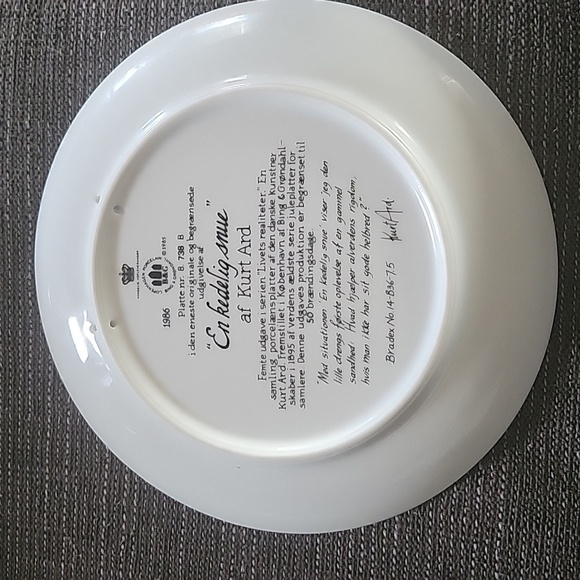 KURT ARD porcelain wall plate dish Limited Edition. From 1986 Bing & Grondahl - Picture 2 of 6